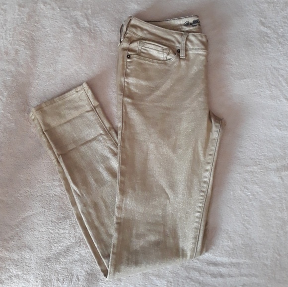 Bullhead Black Trading Co. Gold Glitter Jeans - Picture 1 of 3